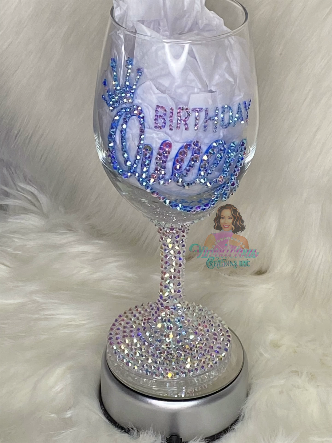 Custom Bling Wine glass – Virgolicious Creations