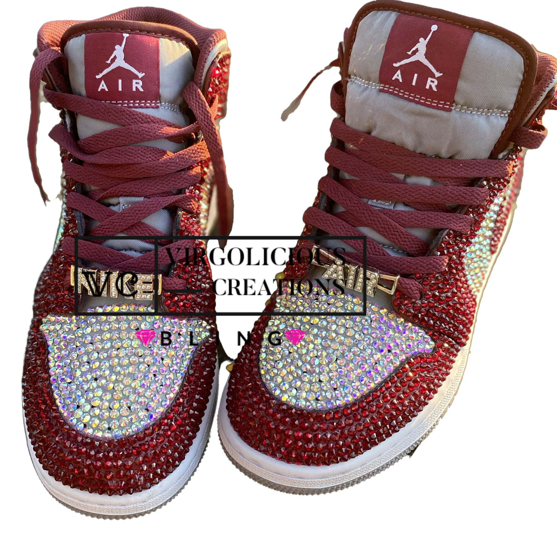 Blinged out nike clearance shoes